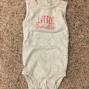Carters girls sleeveless onesie. 9 months.